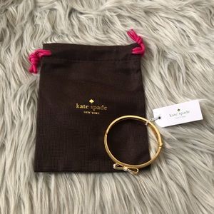 NWT Kate Spade Double Bow Hinged Bangle